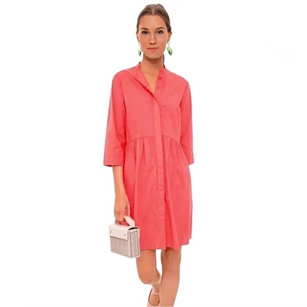 Tuckernuck Royal Shirt Dress in Coral